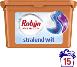 Robijn Wascapsules - 3-in-1 - Stralend Wit - 15 Stuks — thumbnail 1