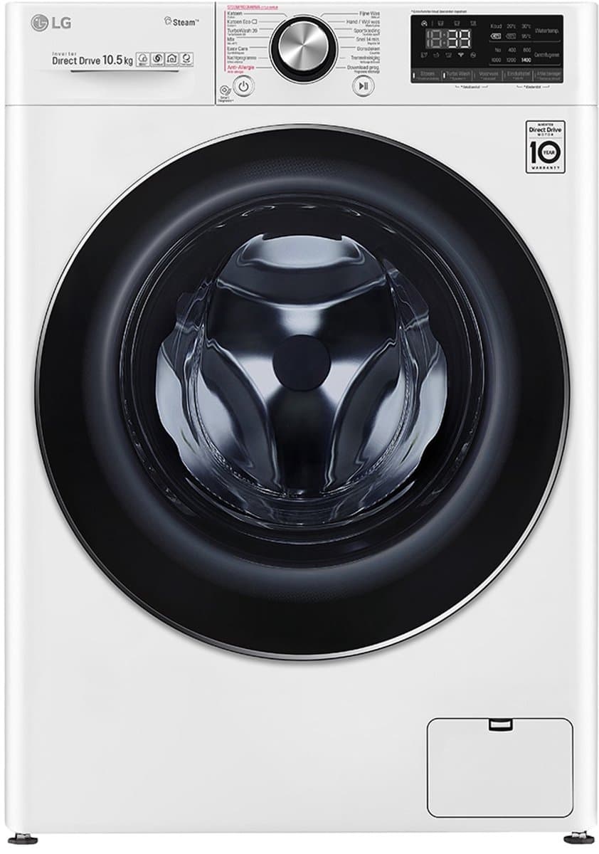 LG F6WV910P2E - 10.5 kg Wasmachine met TurboWash™ 39 - Slimme AI DD™ motor - Minder strijken door stoom - ThinQ™ — afbeelding 1