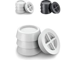 Trillingsdempers wasmachine – Set van 4 stuks – Wit - Voetjes wasmachine & droger - Wasmachine demper – Anti trillings / vibratie dempers pads – Antislip rubber – Trillingsmat – Antislipmat - Schokdempers wasmachine — afbeelding 1