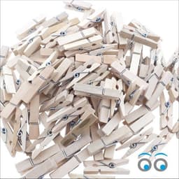 Mini knijpers - Houten clips voor foto's - Wasknijper - Hout - 35 mm - 100 Stuks — thumbnail 1