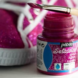 Pébéo Setacolor Glitter Rode Textielverf - 45ml textielverf voor lichte stoffen — thumbnail 4
