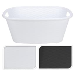 Kunststof wasmand - zwart - 35 liter - 60 x 40 x 25 cm - manden voor wasgoed — thumbnail 3