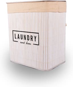 Multifunctionele Bamboe Wasmand 37L en Opbergmand Set- Assortiment | Ideaal voor Wassen, en Speelgoedopslag | Organiseren – Kinderkamer / Babykamer / Badkamer — thumbnail 3