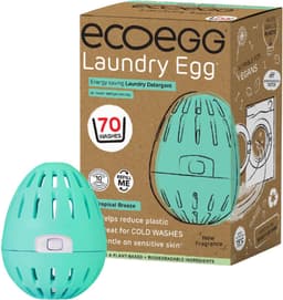 EcoEgg Was ei – Tropical Breeze - Wasparels – Navulbaar – Voor de witte en lichte was - Geschikt voor de gevoelige huid – Dermatologisch getest - 70 wasbeurten - Blauw — thumbnail 1