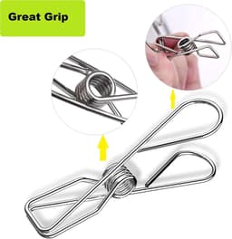 Sokkendroger, roestvrij staal, met 36 wasknijpers, zwenkbaar, winddicht, sokkenhangers, droogrek voor sokken, ondergoed, beha's, babykleding, luiers, handdoeken, handschoenen — thumbnail 4