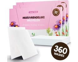 Mr. Green Mind Wasstrips ECO 360 Wasbeurten bloemig Flower Forest Milieuvriendelijke Wasmiddeldoekjes Wasvellen Wasmiddel Voordeelverpakking incl. wasverzachter