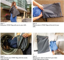 STNKY Pro edition - Wasbare sport, reis- en wastas - Grijs - 13 liter - Geurloos — thumbnail 5