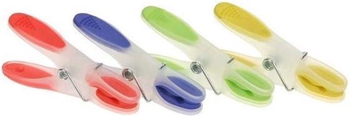 36x Wasknijpers in verschillende kleuren met sotfgrip - huishoudelijke producten - knijpers — afbeelding 1