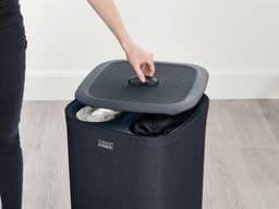 Joseph Joseph Tota Wasmand - 2 Compartimenten – Was Sorteren – 60 Liter - Zwart — thumbnail 5