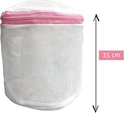 Wasbollen Wasnetten met rits - Set van 3 - Ø 16 cm - Inclusief verzenden - Ritssluiting - Wasnetjes - Washing Bag - Waszakken - Wasnetje bh lingerie - Wasnetten - Transparant - Wit - 100% polyester - Bescherm je wasgoed en wasmachine — thumbnail 3