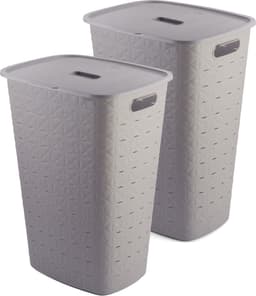 Curver Softex Wasmand met Deksel 56L - 2 stuks - Taupe — thumbnail 1