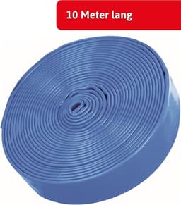 Afvoerslang blauw platte slang 10 meter - 1.25 inch incl. klemmen — thumbnail 3