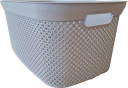 Wasmand - lichtgrijs - kunststof - 34 x 54 x 23 cm - 35 liter - met handvatten - manden voor wasgoed — thumbnail 2