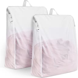 BOTC Waszakken - Wasnetten met handvat - 1 Set van 2 - 40x50cm - Bescherm je Wasgoed en Wasmachine - Wit — thumbnail 1