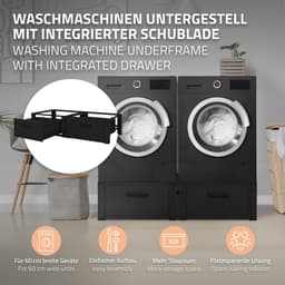 Equivera Wasmachine Verhoger - Wasmachine Verhoger Met Lade - Wasmachine Sokkel - Wasmachine Opbouwmeubel - Wasmachine Kast - Wasmachine Ombouw - Wasmachine Meubel — thumbnail 5
