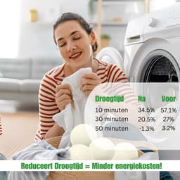 Drogerballen XL - 3 Stuk - Zero Waste - Premium Quality 100 % Newzealands Schapenwool — thumbnail 4