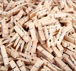 Finnacle - Wasknijpers - Mini knijpers - Foto clips - Blank hout - 100 stuks — thumbnail 3