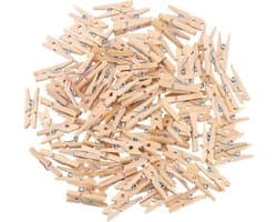 Go Go Gadget - Mini Knijpers - Set van 20 STUKS - Fotoknijpers - Geboortekaartje - Knutselen - Decoratie - Houtkleur