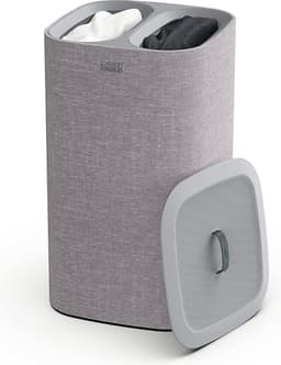 Dubbele Wasmand - Wasmand 2 Vakken - Laundry Bag - 60L — thumbnail 1