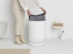 Brabantia Wasmand - met Deksel - 55 l - White / Kunststof deksel — thumbnail 4