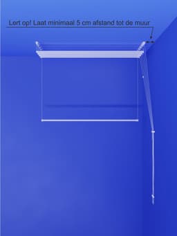 Heavy-duty Ruimtebesparend Plafond Droogrek - 5 stangen elk 50 cm lang — thumbnail 4