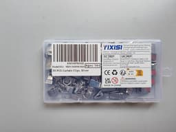 50 Stuks Roestvrijstalen Gordijnclips Metalen Ophanghaken, Gordijnclips met Haken, Gordijnhangers Clips, voor Slaapkamer, Badkamer, Huisdecoratie, Zilver — thumbnail 2