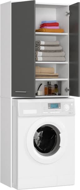 Wasmachine kast wit antraciet — thumbnail 2