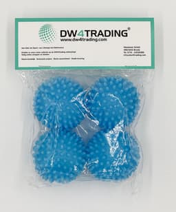 DW4Trading 4x Herbruikbare Drogerballen - Wasbollen - Siliconen - Sneller Droog - Anti-kreuk - Energiebesparing — thumbnail 4