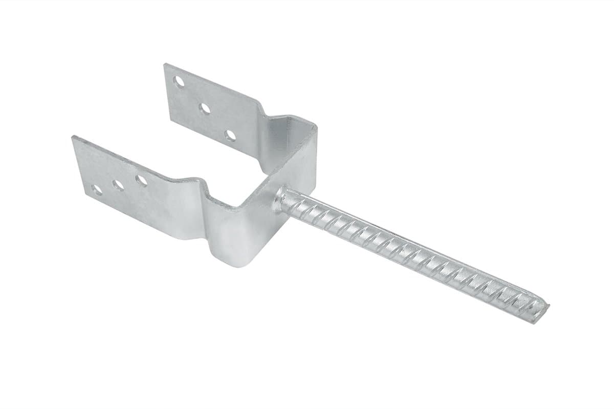 Instortanker voor 10 x 10 cm palen met Ril | Per Stuk — afbeelding 1