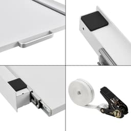 Stapelkit Buxton met uittrekbare plank universeel tussenstuk 7,5x60x60 cm wit [en.casa] — thumbnail 3