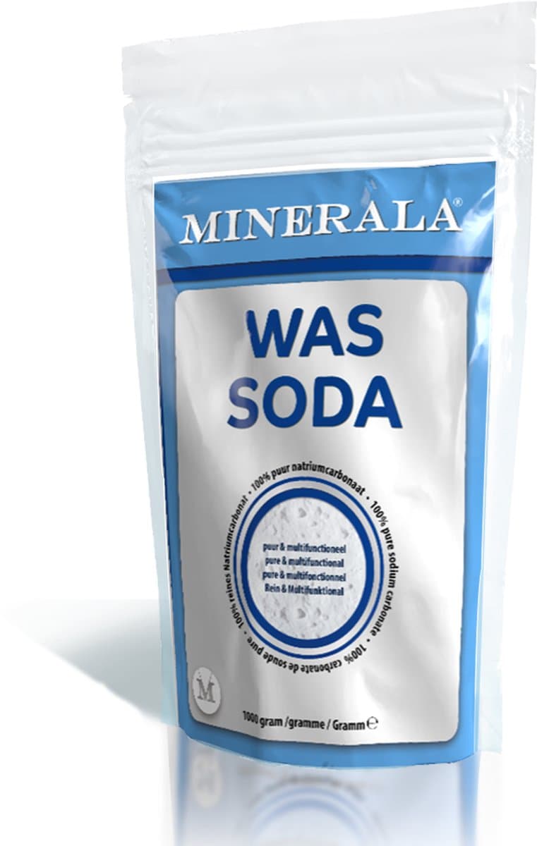 Minerala Wassoda 1 kg - Natriumcarbonaat - Was soda - Waspoeder - Zilversoda - Wasmiddel - Sodastralen - Washing powder - Sodium carbonate - Sodium carbonaat - Sodiumcarbonaat — afbeelding 1