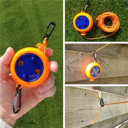 Waslijn oprolbaar - Camping waslijn - Kampeer accessoires - Compacte survival waslijn - Drooglijn - 8 meter — thumbnail 1