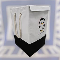 Wasmand - Wasmand Kinderkamer - Opbergmand kinderen - Opvouwbare Wasmand - Laundry Basket- Wasmand met Deksel - Opbergmand voor speelgoed - Speelgoedmand - 45L — thumbnail 5