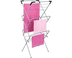 Tomado - Droogrek Concerto - 14 meter drooglengte - Zilver - Met haakjes voor kledinghangers