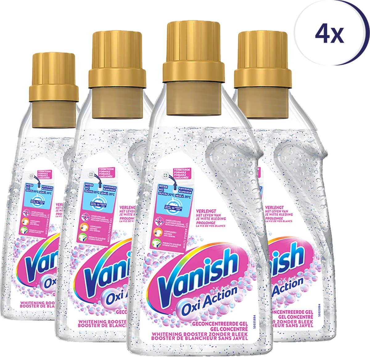 Vanish Oxi Action Whitening Booster Liquid - 750ml x4 — afbeelding 1