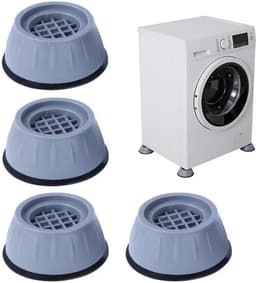 Wasmachine Demper - Wasmachine Verhoger - Trillingsdemper - Anti Slip – Schokdemper - Anti Tril - Wasmachine Voetjes - Vibratiedempers - Verhoger - Grijs — thumbnail 1
