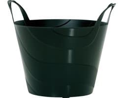 Prosperplast Flexibele Emmer - 15 liter - zwart - wasmand - kuip - flexibel - met handvaten