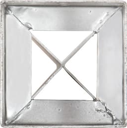 vidaXL - Grondpinnen - 6 - st - 12x12x89 - cm - gegalvaniseerd - staal - zilverkleurig — thumbnail 2