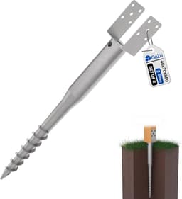 Grondanker U Vorm - Schroefpaal Houder - Stevig Bevestigen - Geen Beton Nodig - 46x650 mm - Thermisch Verzinkt — thumbnail 1
