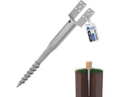 Grondanker U Vorm - Schroefpaal Houder - Stevig Bevestigen - Geen Beton Nodig - 46x650 mm - Thermisch Verzinkt — afbeelding 1