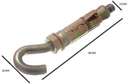 6x Ankerbouten voor Metselwerk en Baksteen M8x65mm - Zware Bevestiging in Steen — thumbnail 2
