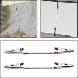 20 Stuks Dubbelzijdige Alligator Clips voor Foto's en Memo's - Zilvere Draad Klemmen — thumbnail 5