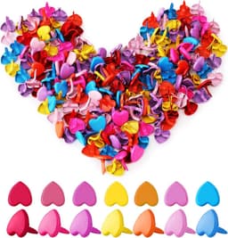 200 Stuks Hartvormige Decoratieve Klemmen voor Knutselen en Scrapbooking — thumbnail 1