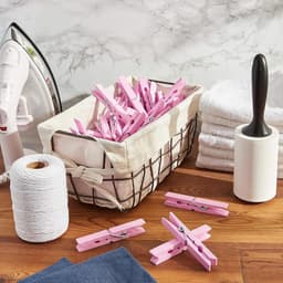 100x Grote Houten Wasknijpers Roze - Ideaal voor Kleding en Decoratie — thumbnail 2