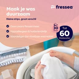 Fressea Wasstrips 60 Wasbeurten - Wasmiddel Strips - Plasticvrij & Vegan Wasmiddeldoekjes (Lentebloesem) — thumbnail 4