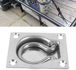 Inbouwanker Ring - Grondanker Aanhanger - Zwaar Transport Vastzetten - Roestvrij Staal 304 - 7.4 x 9.2 cm — thumbnail 2