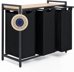 CLVP® Wasmand 3 Vakken – Wassorteerder Uitschuifbaar – Was Organizer – Premium — thumbnail 1