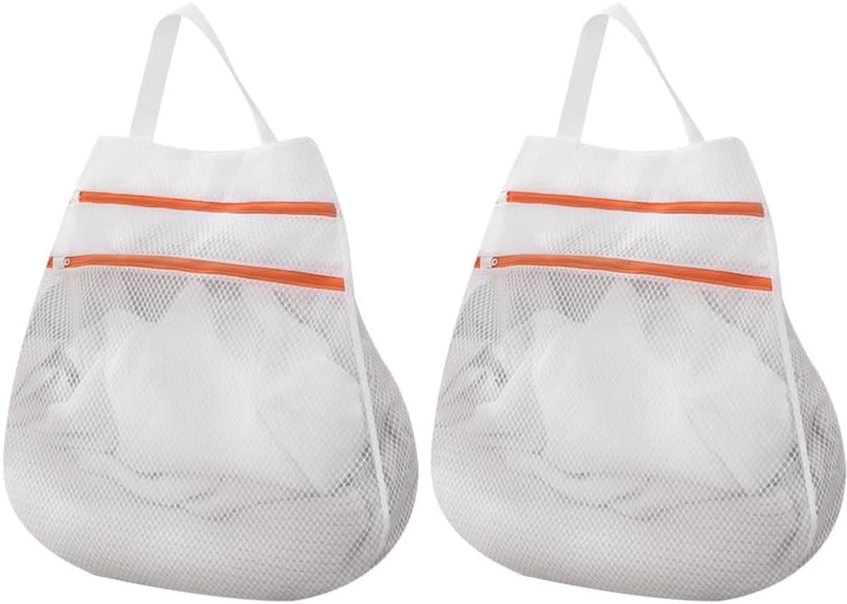 Waszak - 2 Stuks - Waszakken - Waszakjes - Wasnetten - Netwaszakken - Waszakjes Met Rits - Beschermzak voor Wasmachine - Laundry Bag - Kledingzakjes - Wassorteerder - Waszak Voor Delicate Stoffen - Voor Thuis, Slaapzaal, Hotel, Reizen - 30*30cm — afbeelding 1