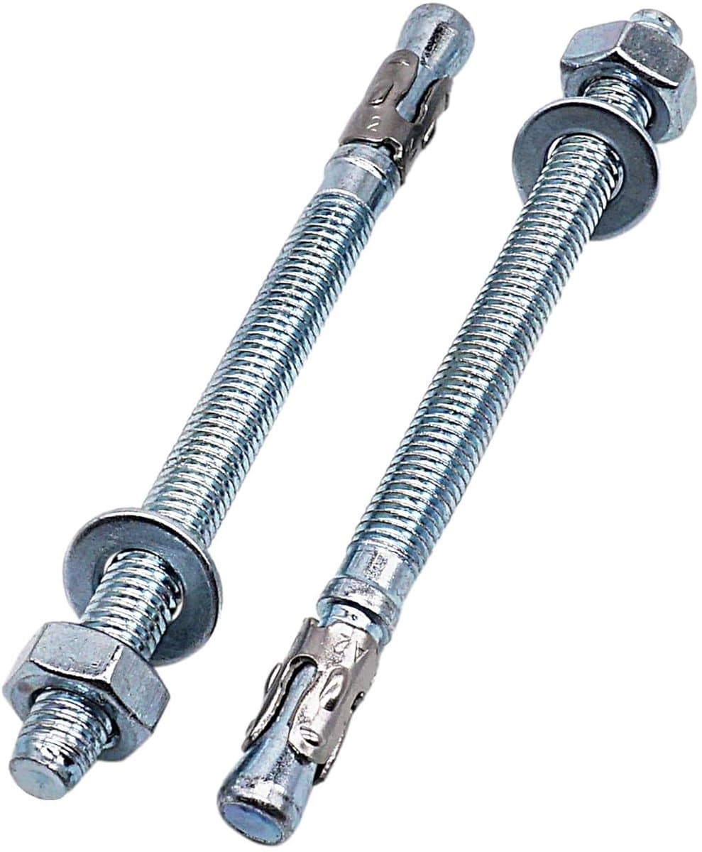 Wigankers M10 - Metalen pluggen - Stevig bevestigen - Verzinkt staal - 130 mm lengte - Zilverkleurig — afbeelding 1