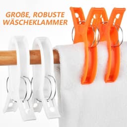 Grote wasknijpers - Stevige klemmen - Wasgoed drogen - Winddicht ontwerp - Set van 4 - Vier kleuren — thumbnail 2